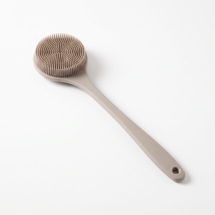 Long handled silicone scrubber